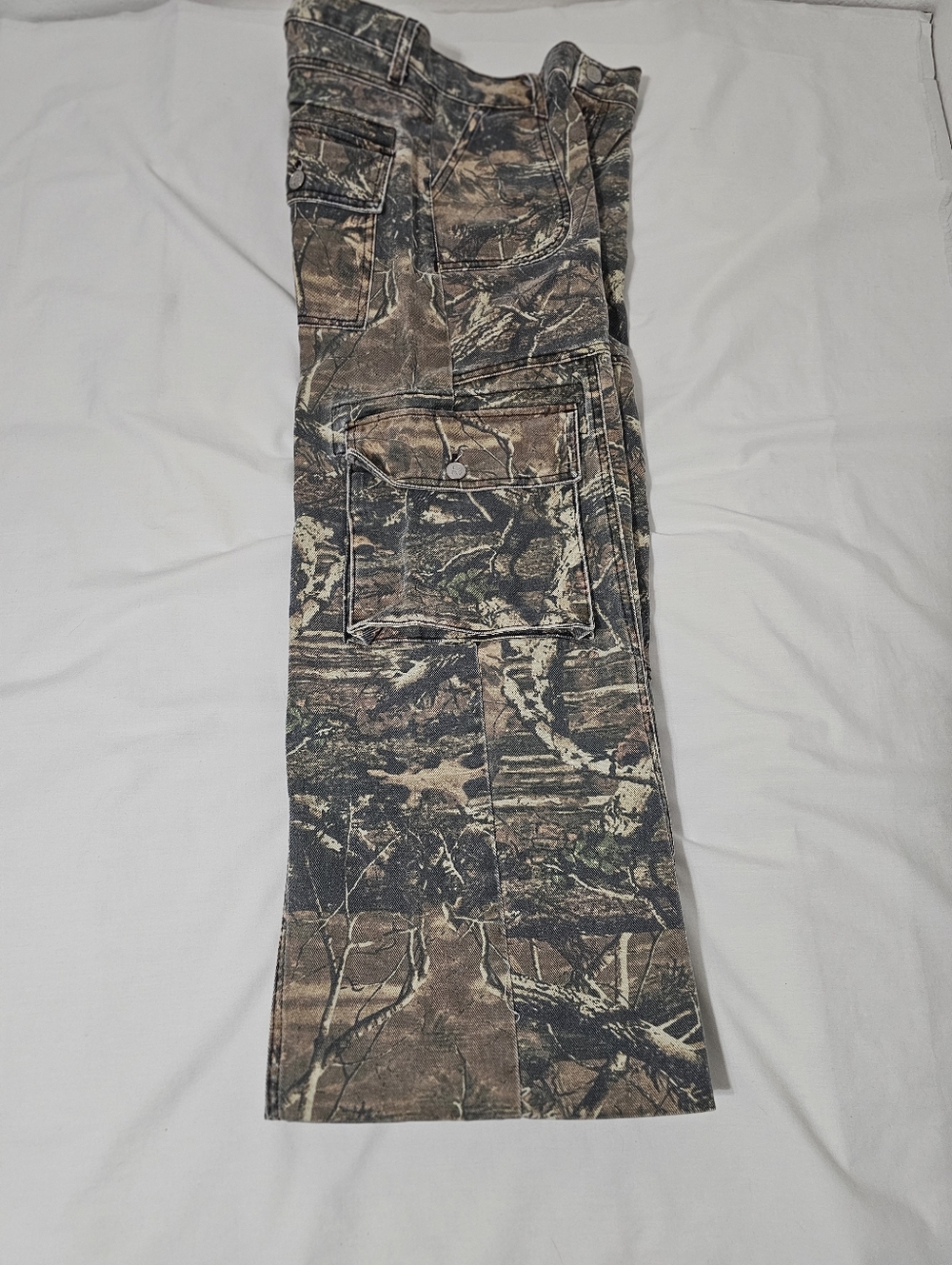 ReVice Los Angeles Camo Cargo Pants Size 24 Wide Leg Y2K Utility Jeans - Picture 3 of 9